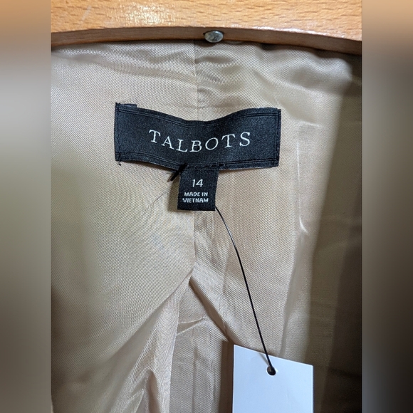 Talbots Tan Corduroy Blazer NWT 14 Classic Preppy Academia Quiet Luxury Jacket - Picture 10 of 10